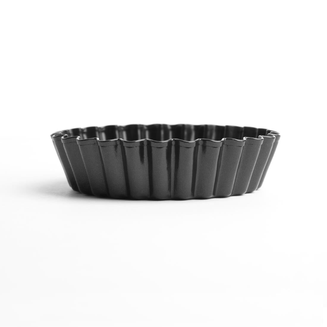 Moule à tartelette cannelé antiadhésif avec fond amovible Vogue 8 cm (lot de 3) — CW990