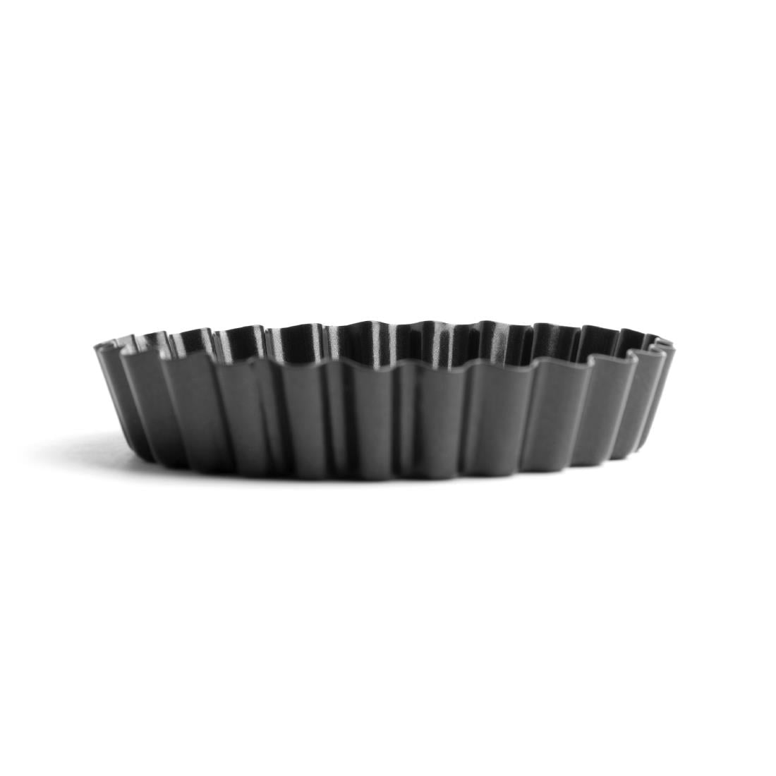 Moule à tartelette cannelé antiadhésif avec fond amovible Vogue 10 cm (lot de 3) — CW991