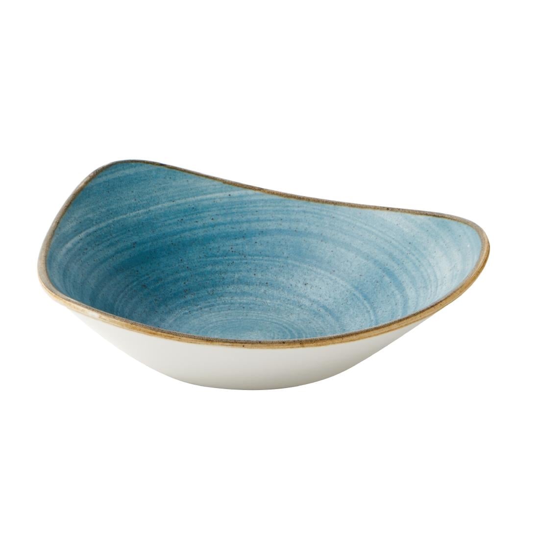 Bols triangulaires Churchill Stonecast Raw Lotus Teal 228mm (lot de 12) — CX667