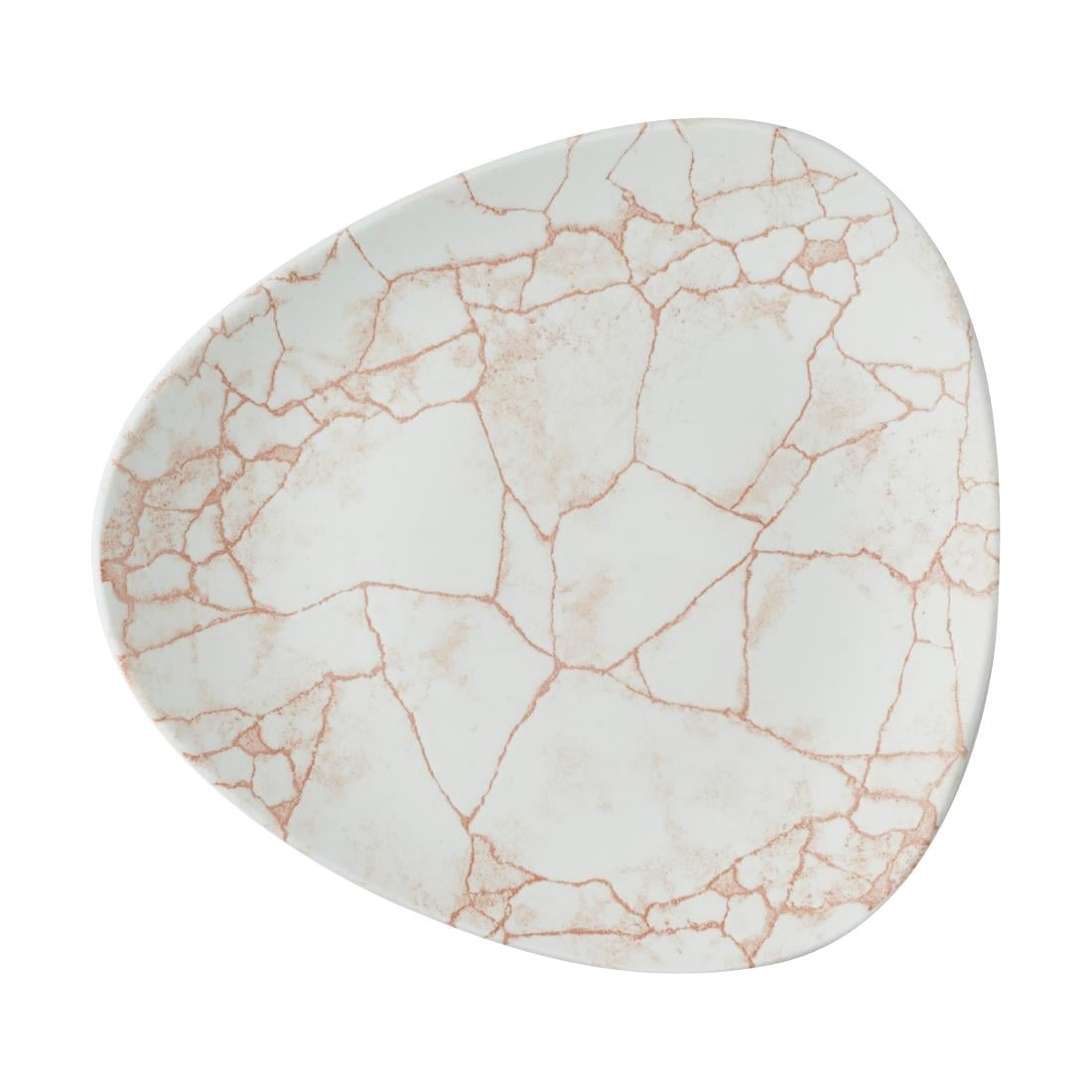 Assiettes triangulaires Churchill Studio Prints Kintsugi Lotus Coral 228mm (lot de 12) — CX685