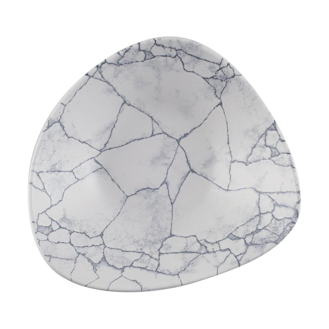 Bols triangulaires Churchill Studio Prints Kintsugi Pearl Lotus Grey 228mm (lot de 12) — CX696