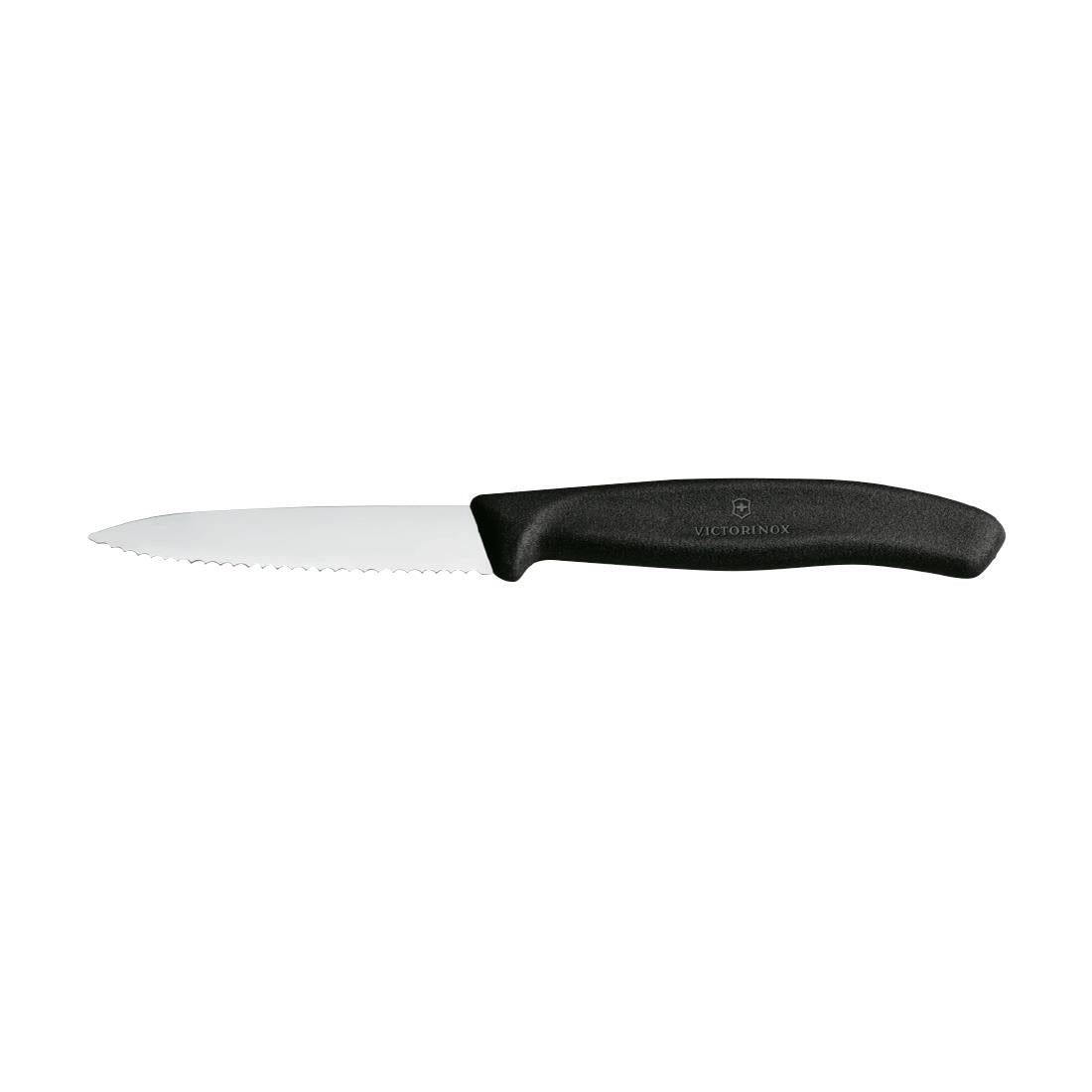 Couteau d'office denté pointu Victorinox 8cm noir — CX746