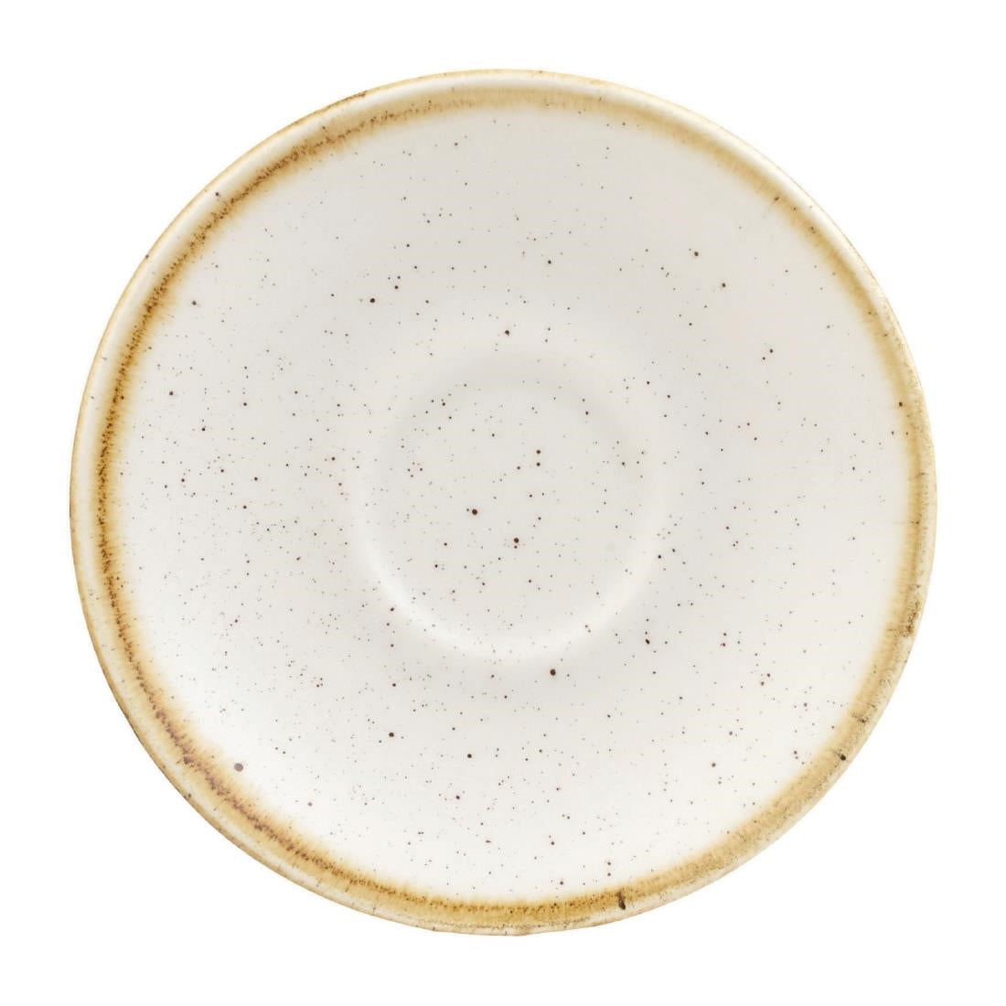 Soucoupes pour tasses à espresso Churchill  Stonecast Barley White 118mm (lot de 12) — CY863
