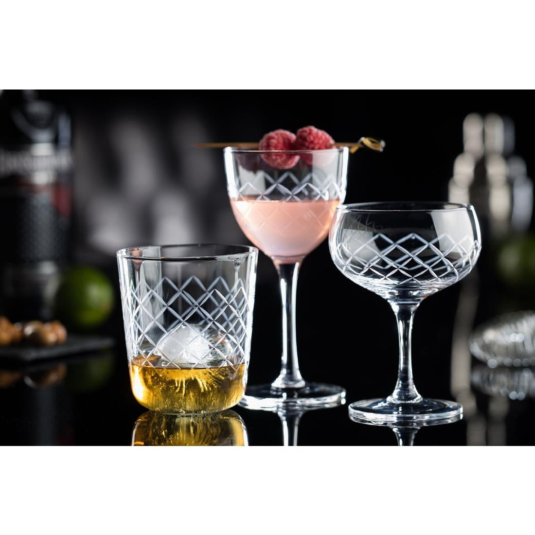 Verres à martini Utopia Raffles Diamond 190 ml (lot de 6) — CZ052