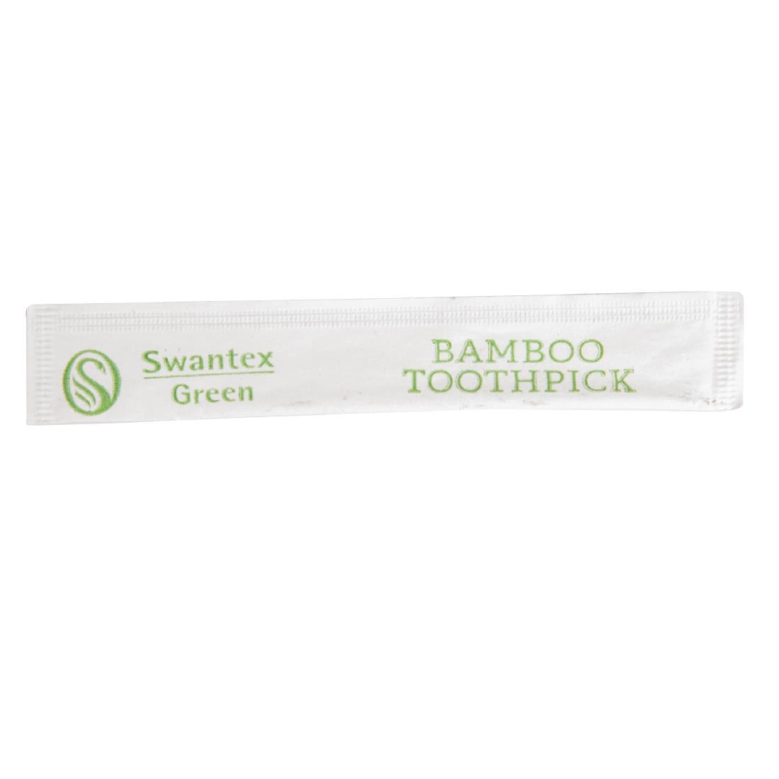 Cure-dents en bambou biodégradables emballés individuellement Swantex (lot de 1000) — DA015