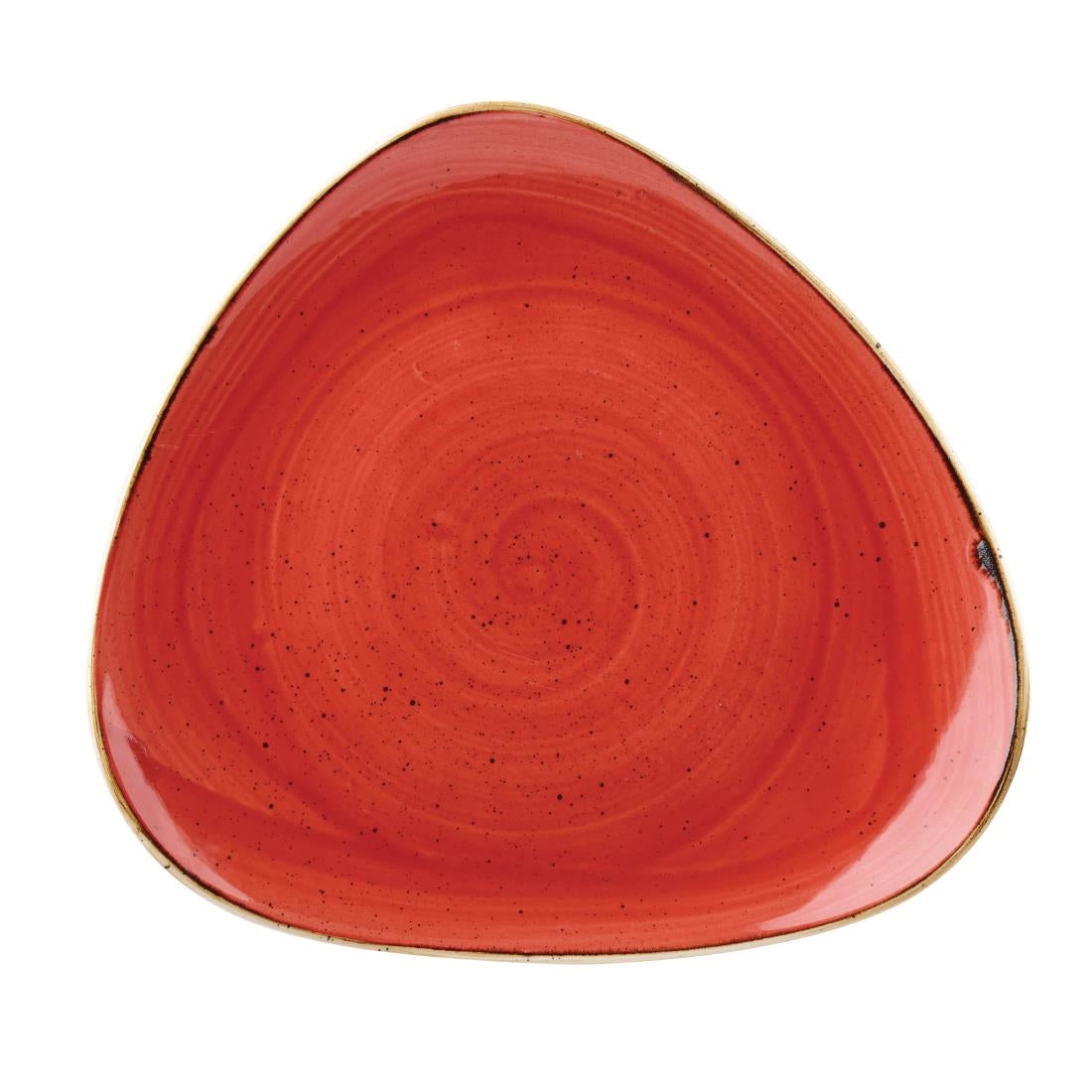 Assiettes triangulaires Churchill Stonecast Berry Red 229mm (Lot de 12) — DB066