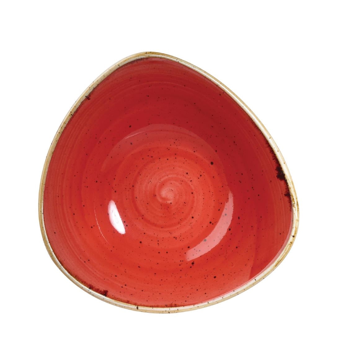 Bols triangulaires Churchill Stonecast Berry Red 235mm (Lot de 12) — DB068