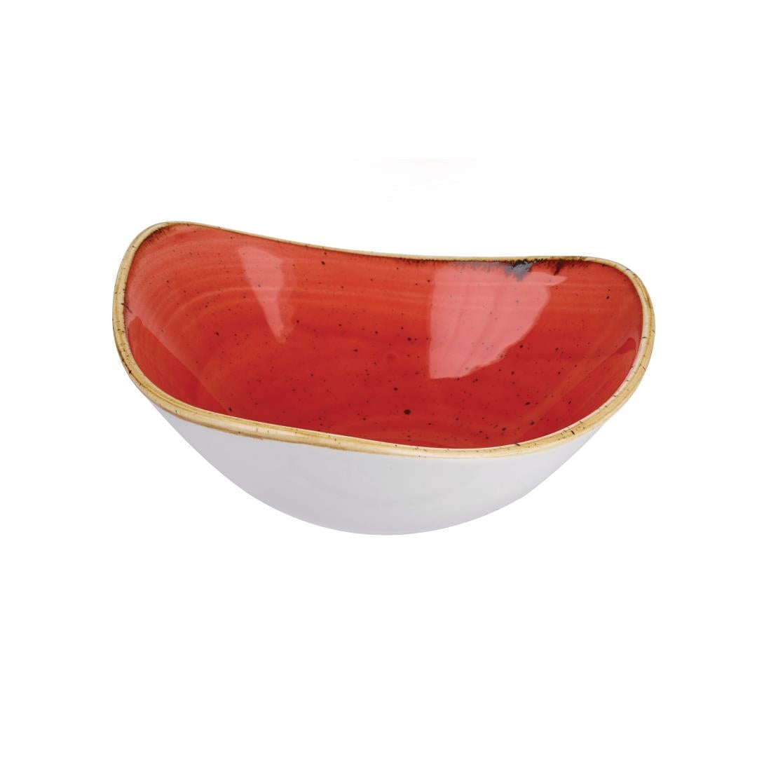 Bols triangulaires Churchill Stonecast Berry Red 235mm (Lot de 12) — DB068