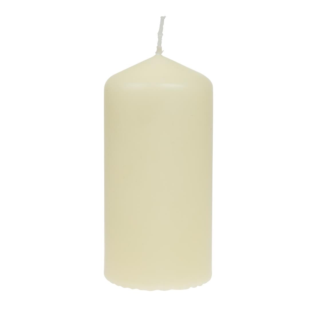 Bougies hautes cylindriques ivoire Bolsius 120mm (lot de 12) — DB087