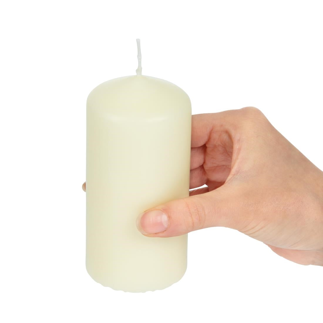 Bougies hautes cylindriques ivoire Bolsius 120mm (lot de 12) — DB087