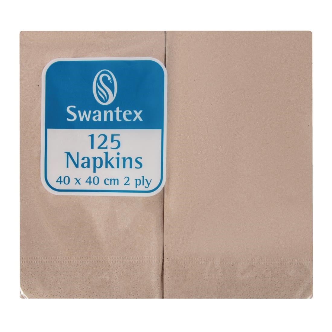 Serviettes kraft déjeuner recyclées 400mm 2 plis pliage 1/8 (lot de 2000) — DB484