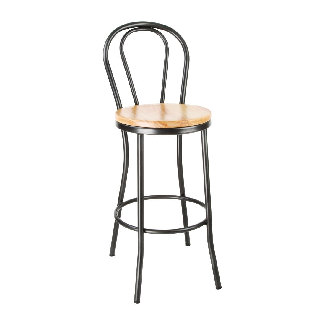Tabouret haut Bolero Clarisse gris métal — DC179