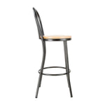 Tabouret haut Bolero Clarisse gris métal — DC179