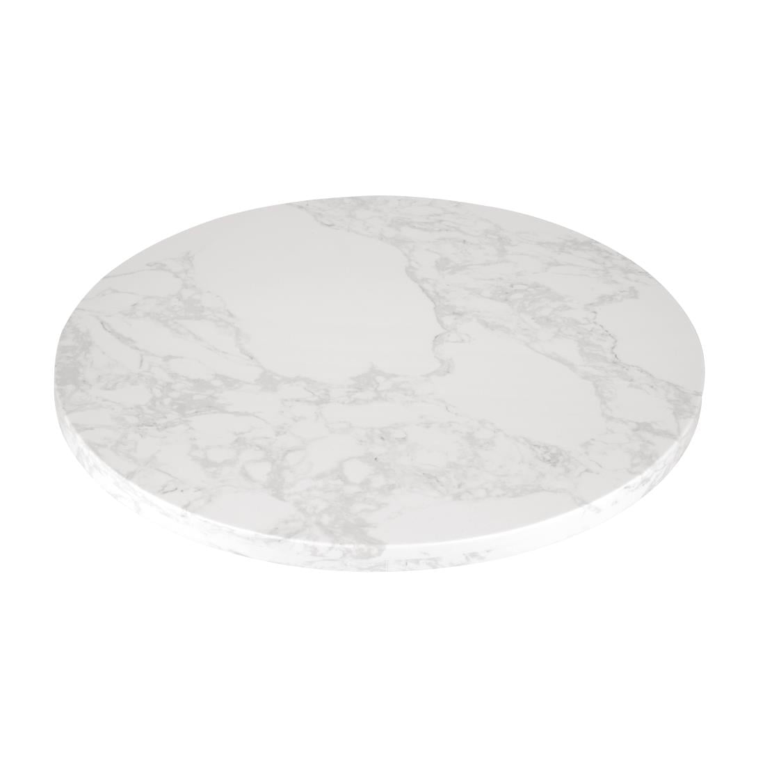 Plateau de table rond effet marbre Bolero blanc 600mm — DC300