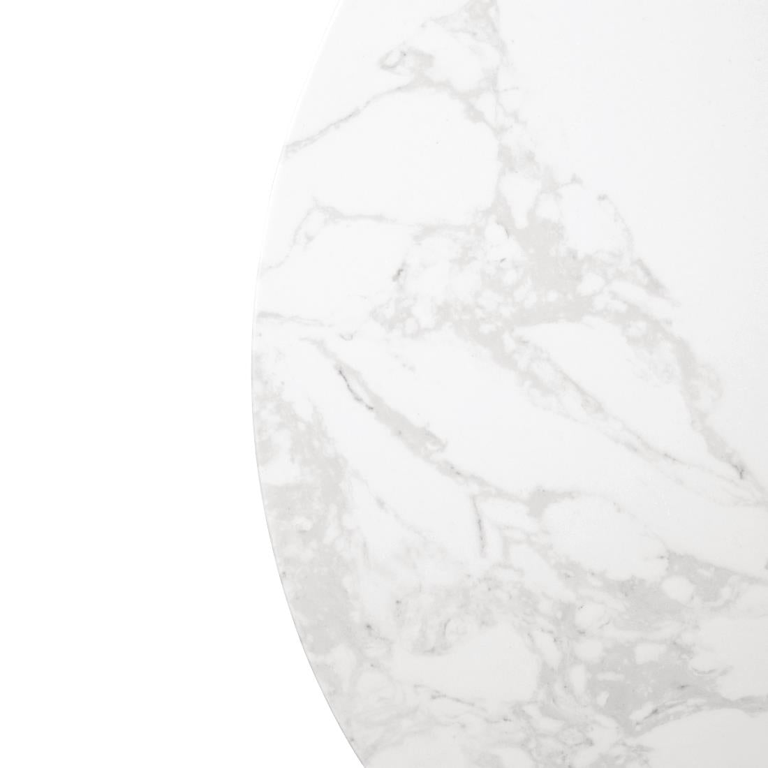 Plateau de table rond effet marbre Bolero blanc 600mm — DC300