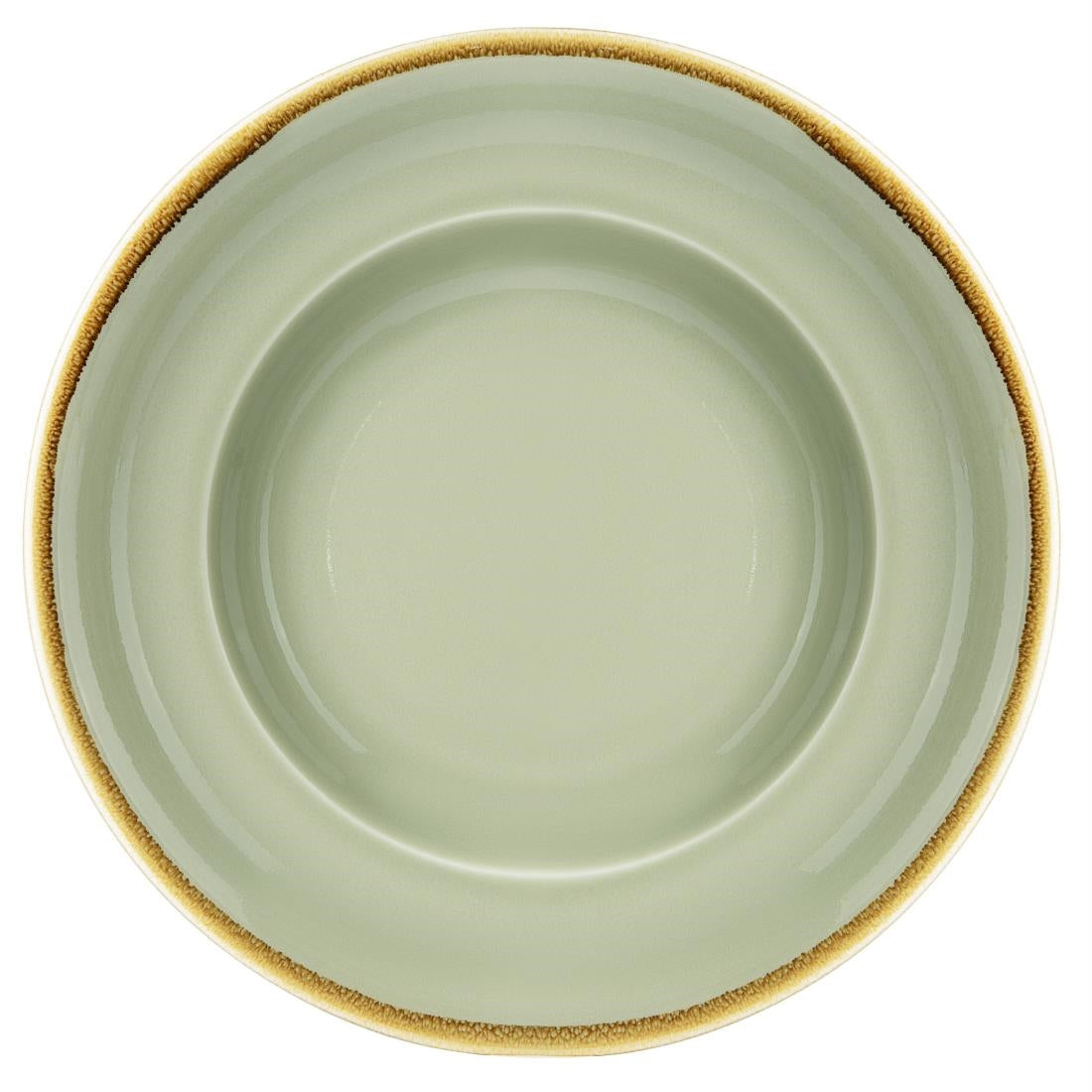 Assiettes à pâtes Olympia Kiln couleur Mousse 250mm (Lot de 4) — DC307