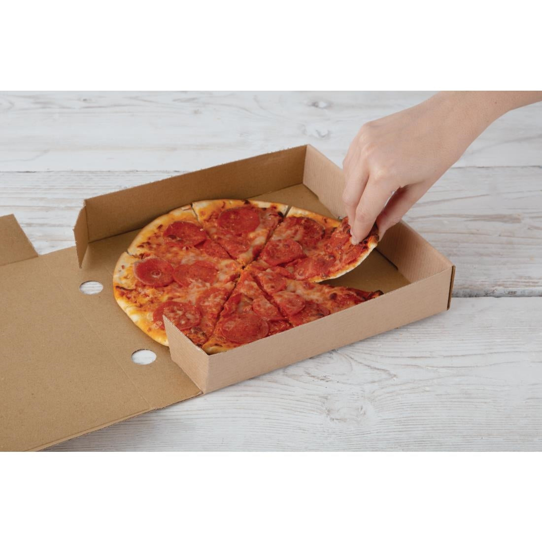 Cartons à pizza kraft Fiesta Compostable 23cm (lot de 100) — DC723