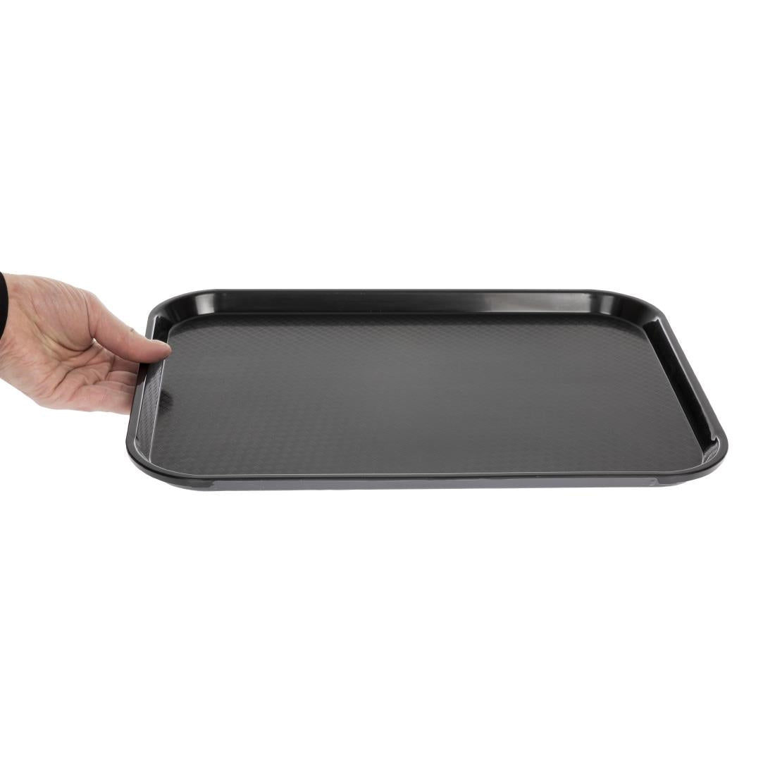 Plateau en polypropylène Fast Food Cambro noir 410 mm — DE312