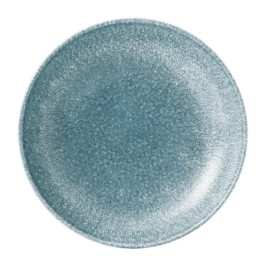 Assiettes coupe ronde Churchill Studio Prints Raku Topaz Blue 182mm (Lot de 12) — DE889