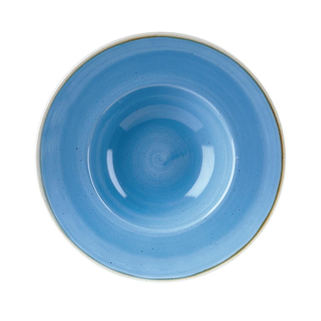 Bols à bord large Churchill Stonecast Cornflower Blue 239mm (Lot de 12) — DF783