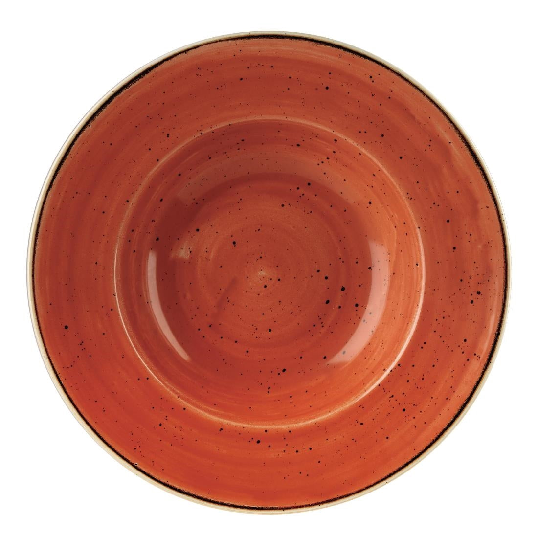 Bols à bord large Churchill Stonecast Spiced Orange 277mm (Lot de 12) — DF794
