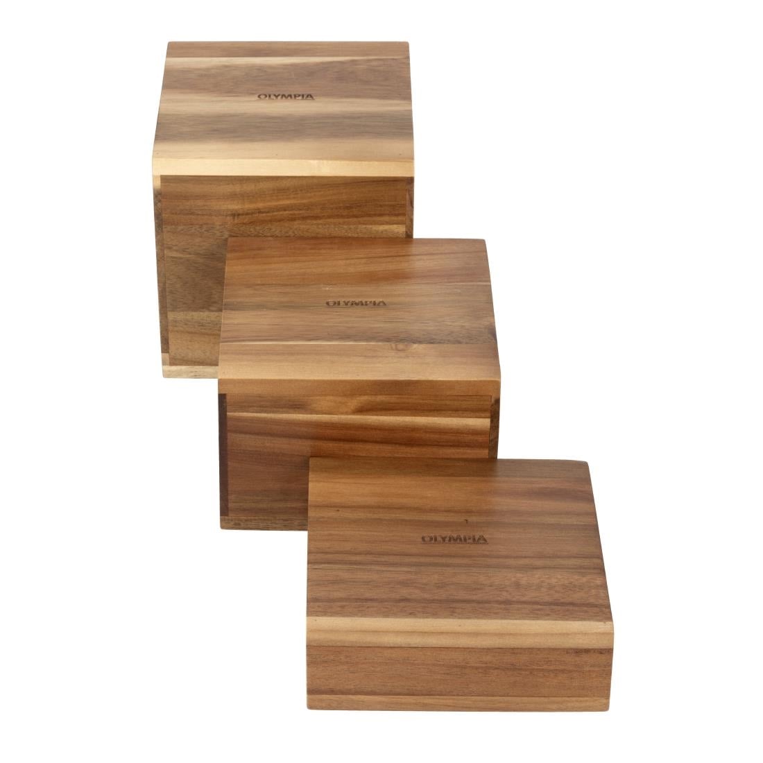 Réhausses en acacia Olympia 50/100/150(H)mm (lot de 3) — DF875