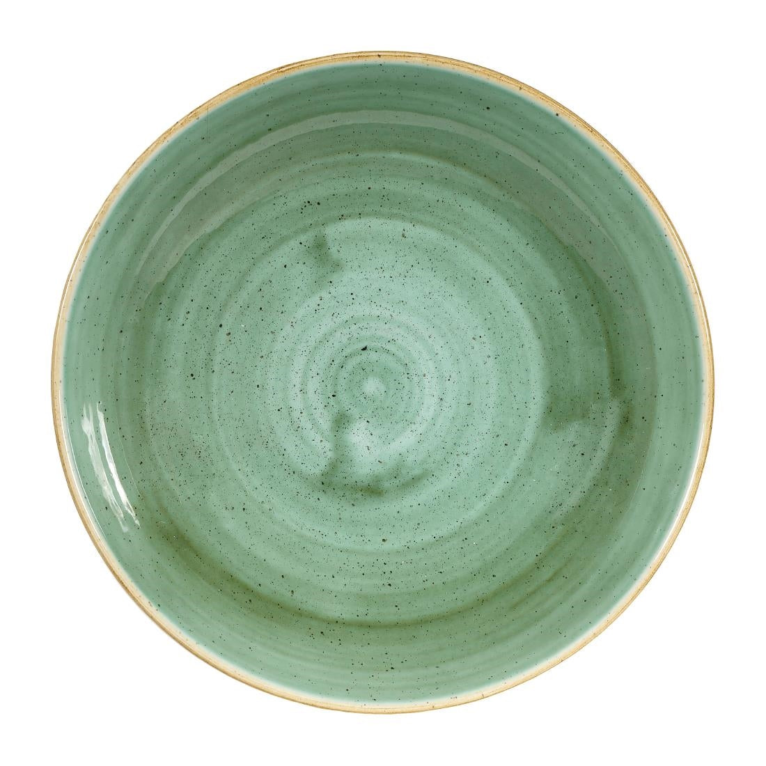 Assiettes coupes rondes Churchill Stonecast Samphire Green 248mm (Lot de 12) — DF998