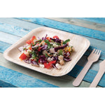 Assiettes creuses carrées en feuilles de palmier Fiesta Compostable 200mm (lot de 100) — HT872