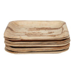 Assiettes creuses carrées en feuilles de palmier Fiesta Compostable 200mm (lot de 100) — HT872