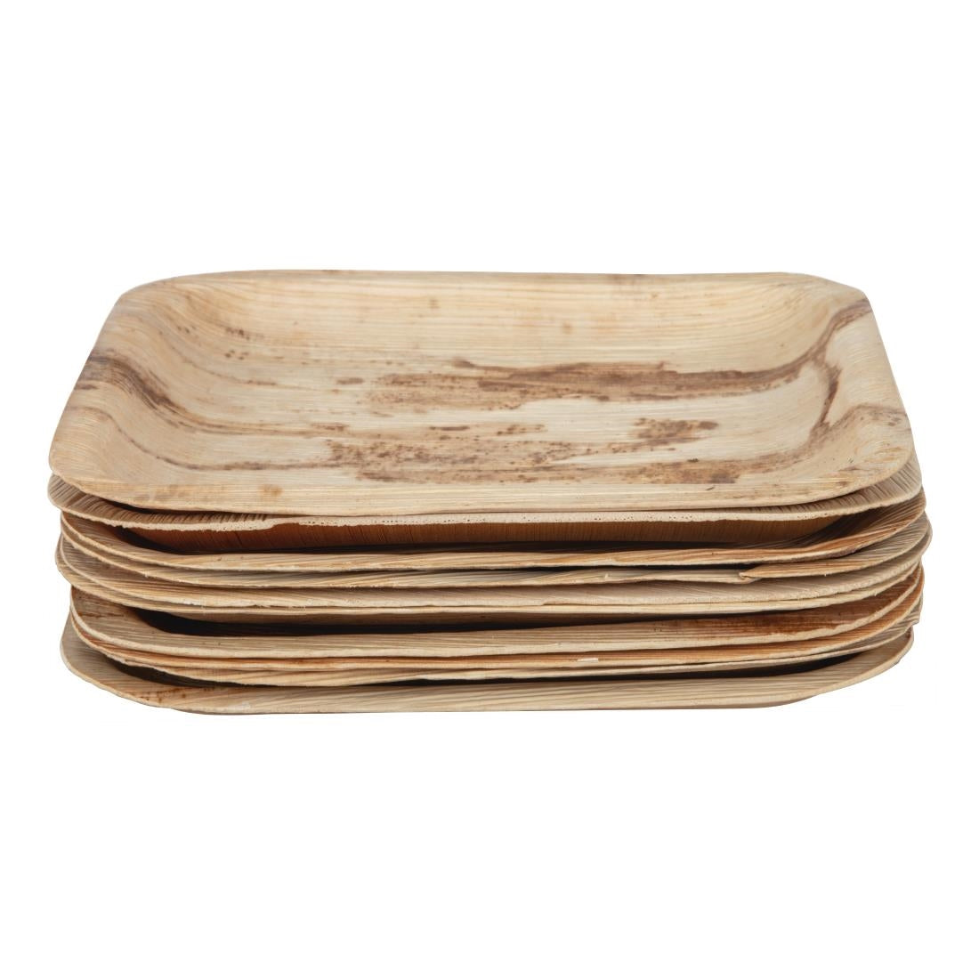 Assiettes creuses carrées en feuilles de palmier Fiesta Compostable 200mm (lot de 100) — HT872