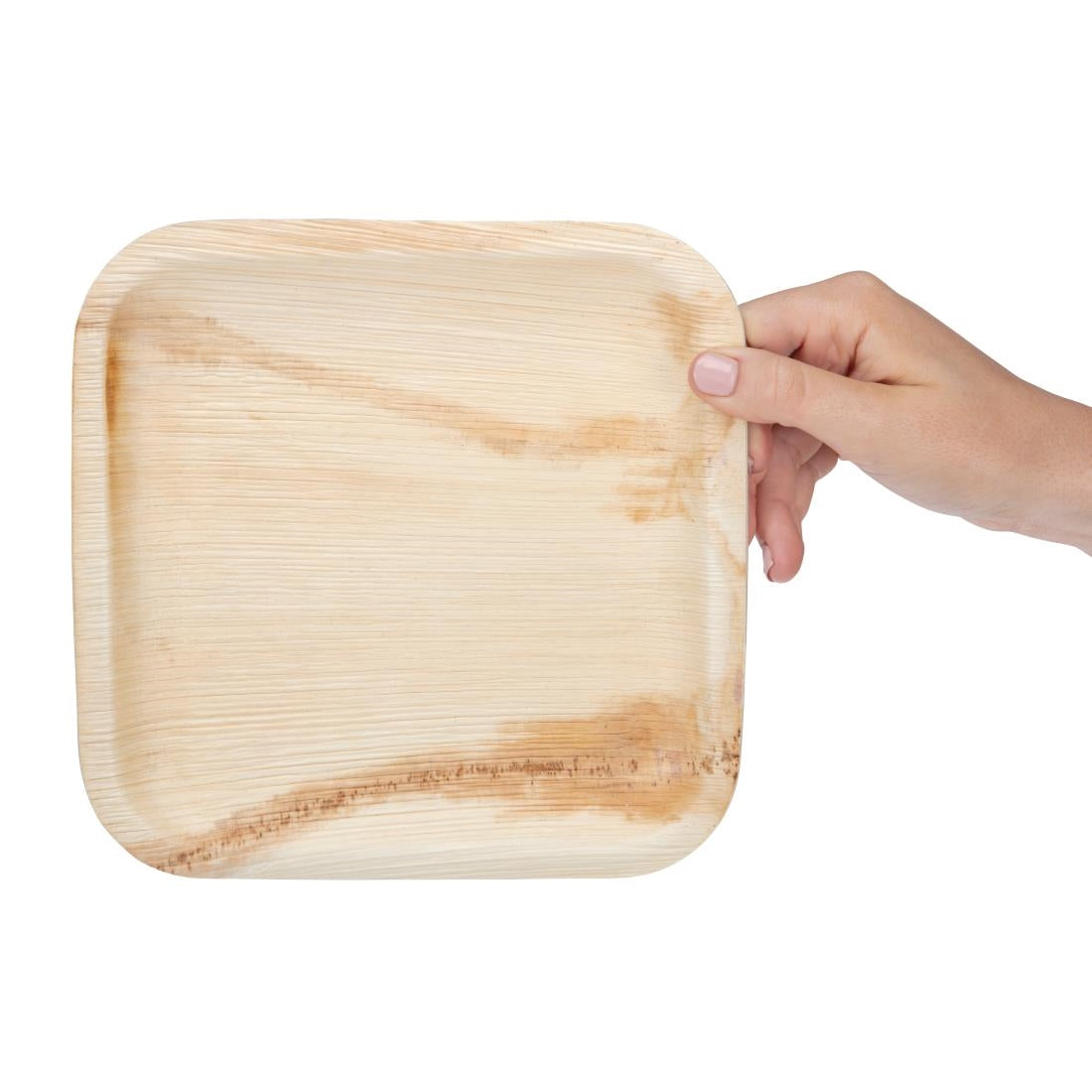 Assiettes creuses carrées en feuilles de palmier Fiesta Compostable 200mm (lot de 100) — HT872