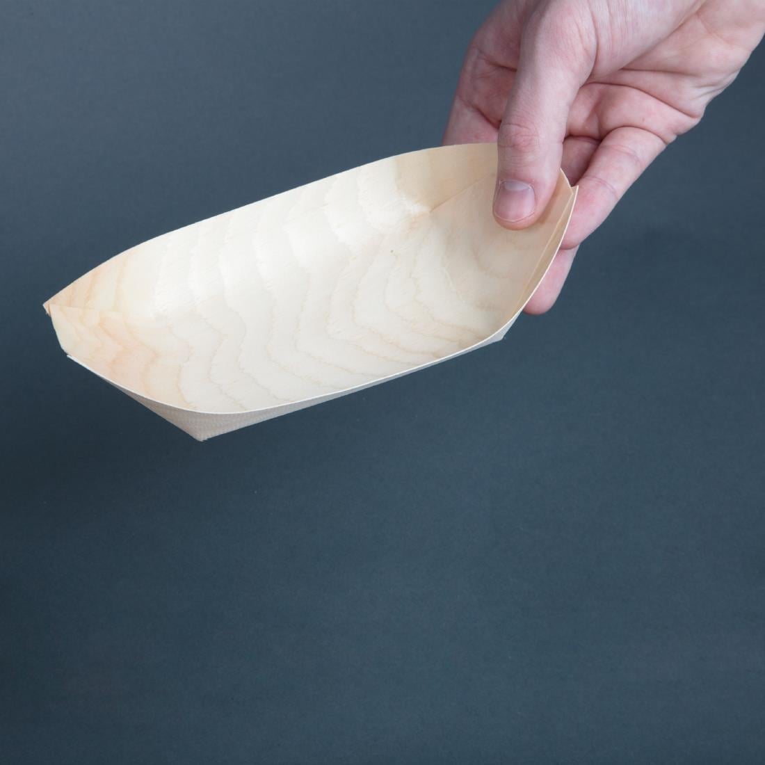 Plats biodégradables en peuplier pirogue Fiesta Compostable 190mm (lot de 100) — DK387