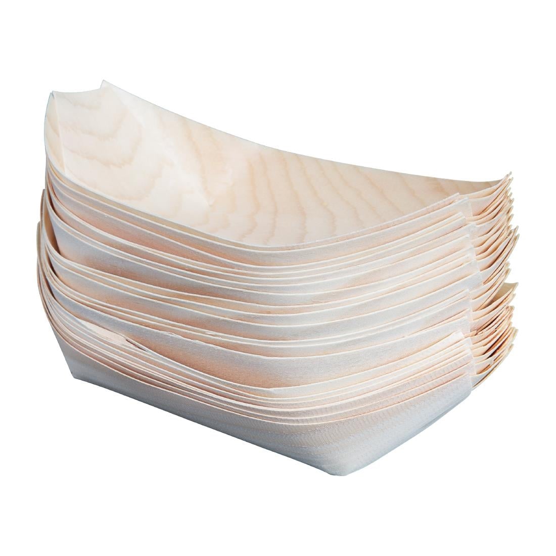 Plats biodégradables en peuplier pirogue Fiesta Compostable 190mm (lot de 100) — DK387
