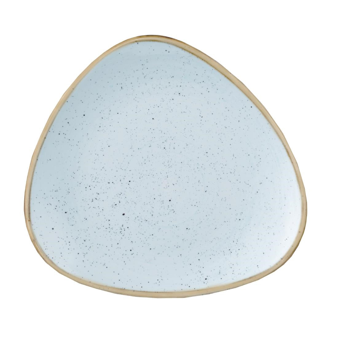 Assiettes triangulaires Churchill Stonecast Duck Egg Blue 315mm (Lot de 6) — DK506