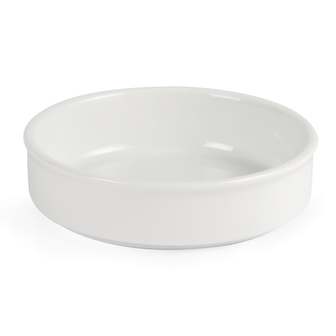 Plats empilables blancs Olympia Tapas 134mm (Lot de 6) — DK828