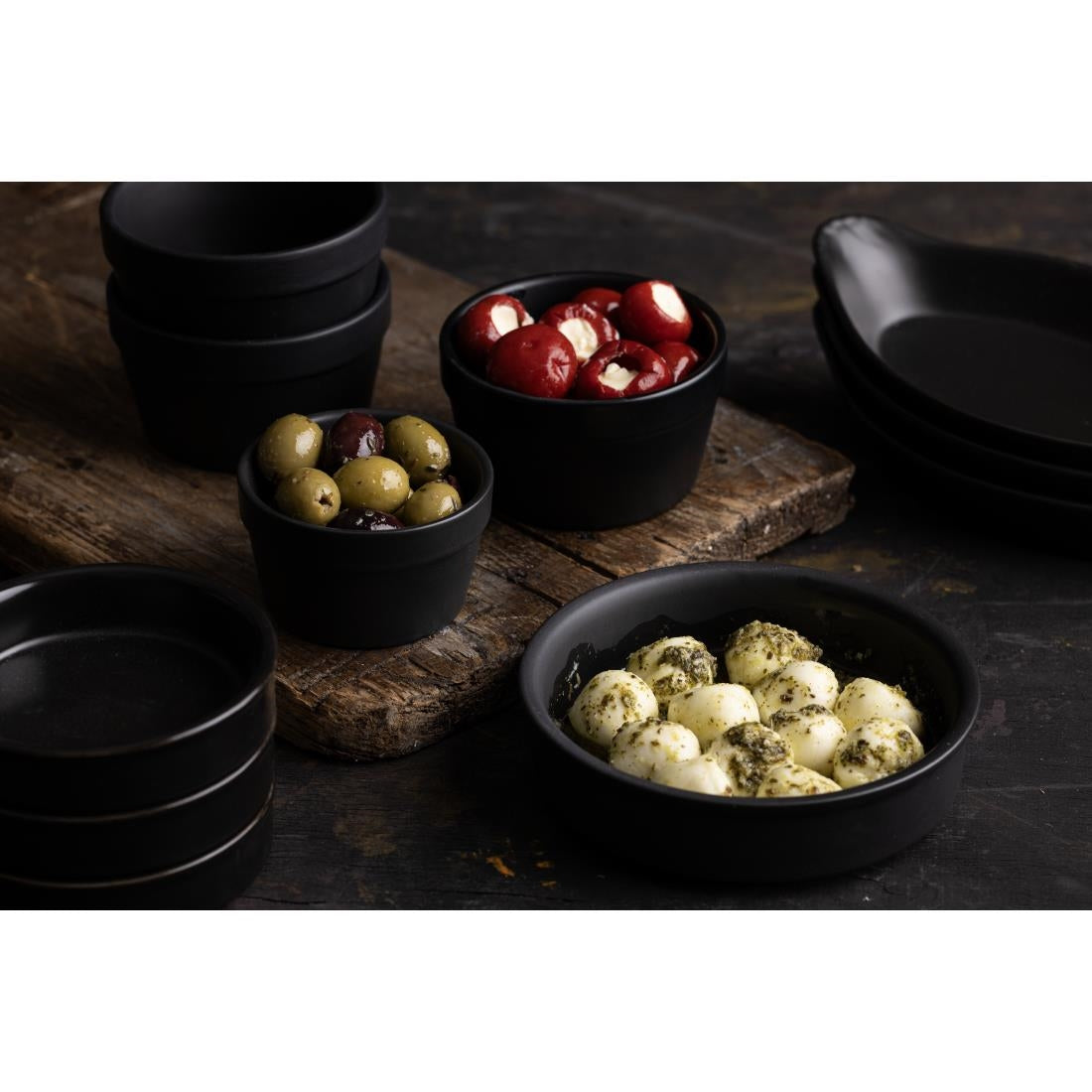 Ramequins noirs Olympia Mediterranean 77mm (lot de 6) — DK830