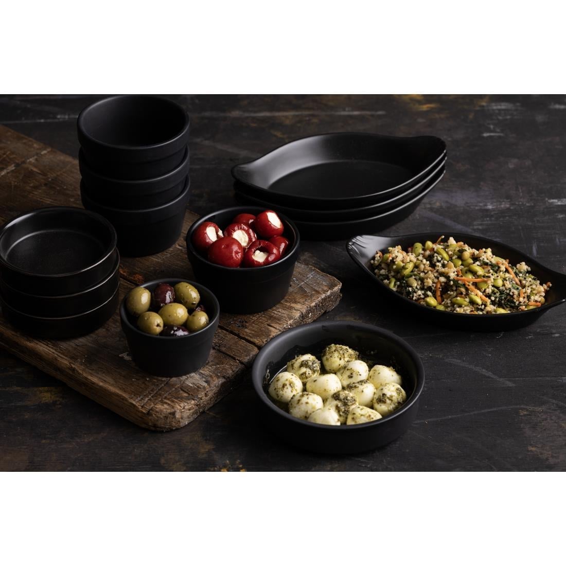 Ramequins noirs Olympia Mediterranean 77mm (lot de 6) — DK830