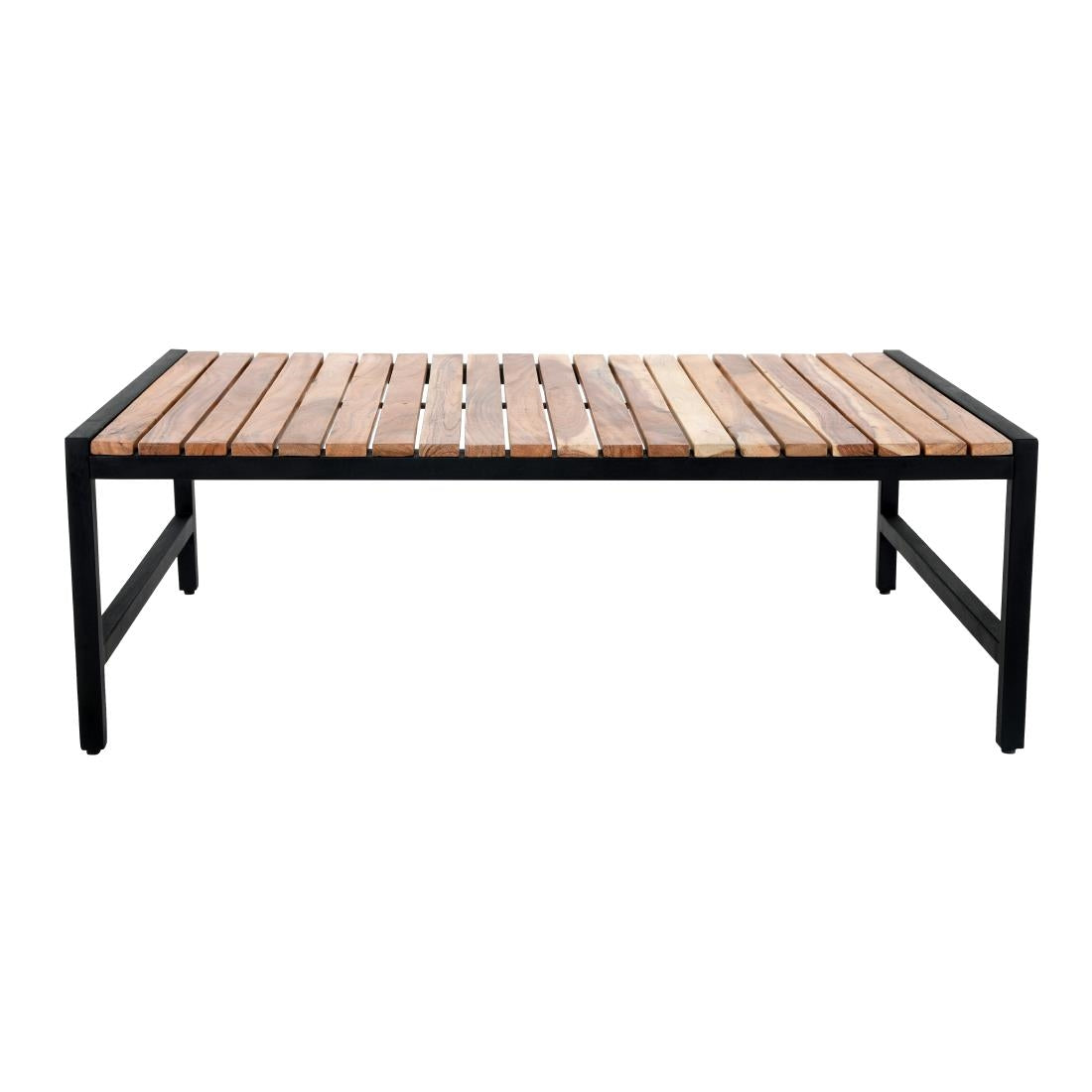 Table basse en acier et acacia Bolero 1 200x800mm — DK903