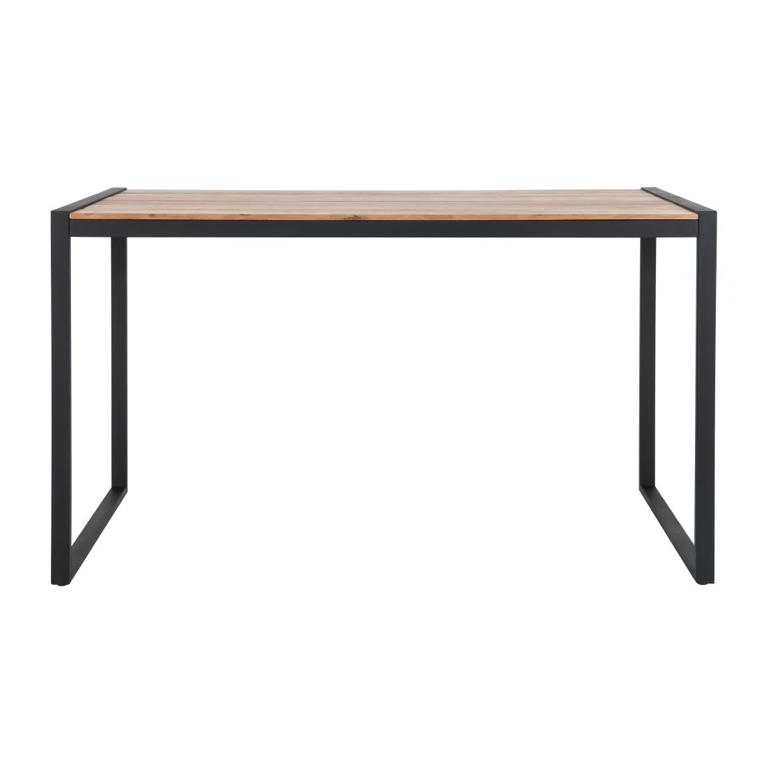 Table de bar industrielle en acier et acacia Bolero 1800x900mm — DK905