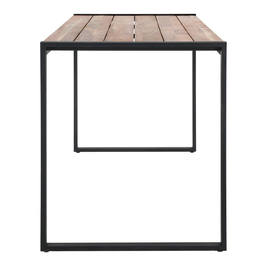 Table de bar industrielle en acier et acacia Bolero 1800x900mm — DK905