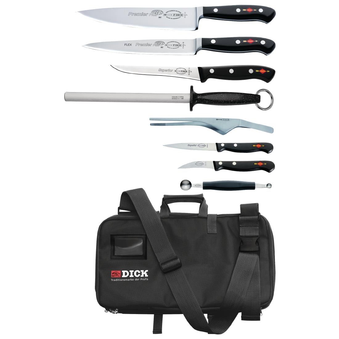 Ensemble de 8 couteaux Dick avec étui — DL386