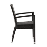 Fauteuils en rotin PE Bolero anthracite (lot de 4) — DL477