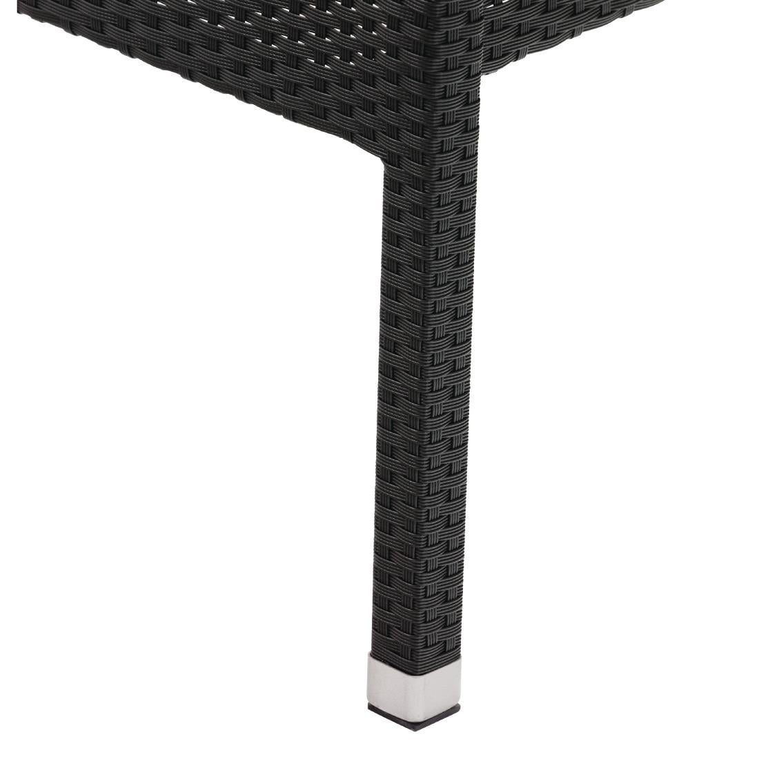 Fauteuils en rotin PE Bolero anthracite (lot de 4) — DL477