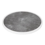 Plateau de table extérieur rond en verre trempé Bolero effet pierre foncée bord blanc 580mm — DL488