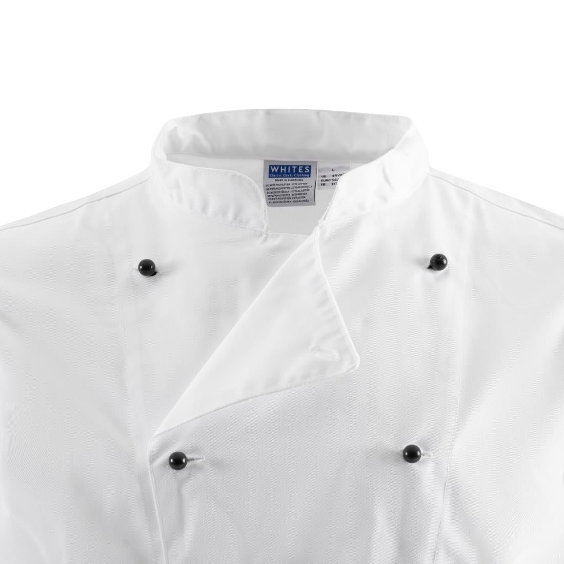Veste de cuisine mixte Whites Chicago manches longues blanche L — DL710-L