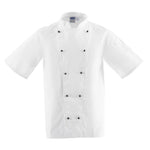 Veste de cuisine mixte Whites Chicago manches courtes blanche S — DL711-S