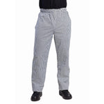 Pantalon de cuisinier mixte Whites Vegas petits carreaux noir et blanc L — DL712-L