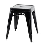 Tabouret bas Bolero Bistro en acier noir (lot de 4) — DL880
