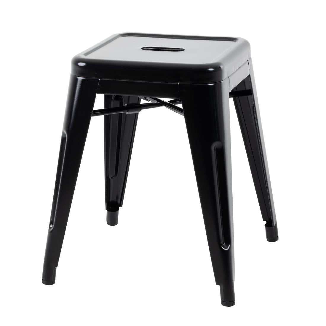 Tabouret bas Bolero Bistro en acier noir (lot de 4) — DL880