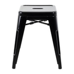 Tabouret bas Bolero Bistro en acier noir (lot de 4) — DL880